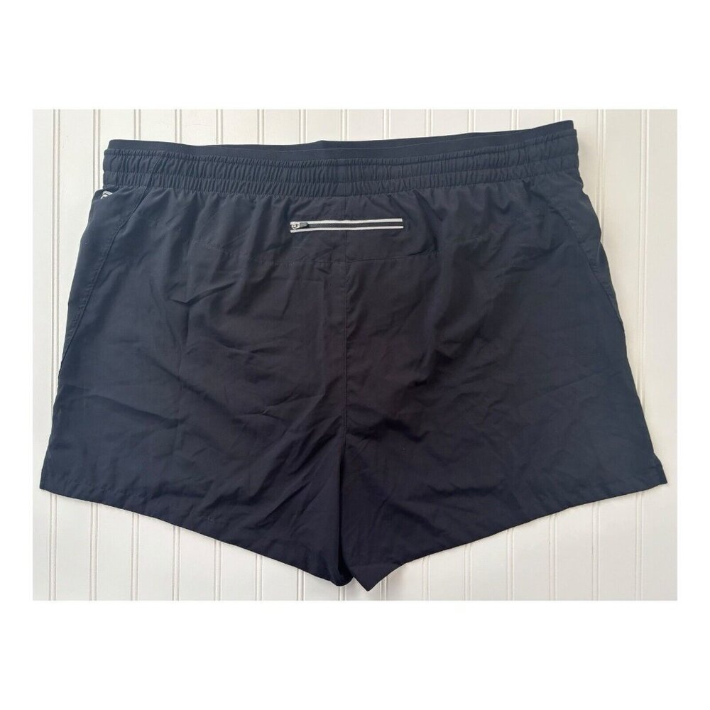 Fabletics Black Breathe Run Short (Plus Sz 1X) Hali Mid-Rise Active Brief Lined